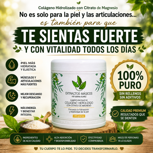 Colágeno Hidrolizado 100% PURO con Citrato de Magnesio